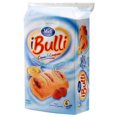 Bulli Merende Himbeere & Creme 6x50g